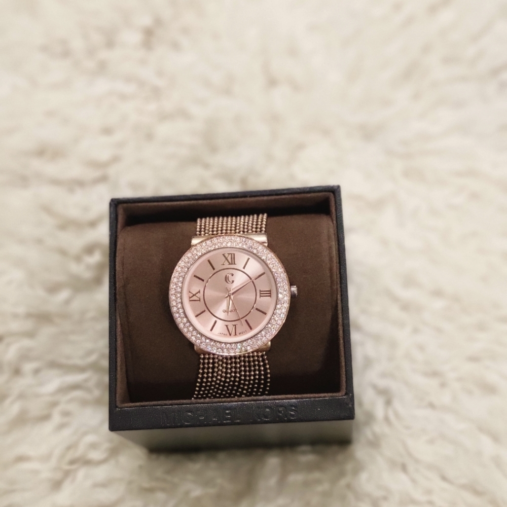 Rose gold watch